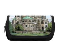 FekiLoot Hand Drawn Lines Pencil Case Portable Zipper Large Capacity Pencil Bag Handheld Multi Function Portable Pencil Pouch Organizer for Family Office Supplies