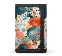 FekiLoot Hand Drawn Pattern Wallets Exquisite Trifold Wallet Front Pocket Wallet with Zipper Keychain Coin Purse Credit Card Holder for Adult