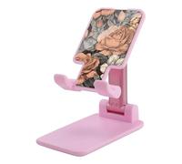 FekiLoot Hand Drawn Rose Pattern Phone Stand Adjustable Height and Foldable Phone Holders Portable Phones Holder for Desk, Taller Stand Compatible with 4"-13" Smartphones iPad Tablet