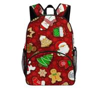 FekiLoot Happy Christmas Waterproof Oxford Fabric Backpack, Large Capacity Casual Rucksack with Adjustable Padded Straps, Multipurpose Daypack for Daily Commute Outdoor Activities
