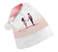 FekiLoot Happy Valentine's Day 2.Christmas Hat Cap with Plush Trim Warm Xmas Hats Headwear for Winter Holiday Party Supply