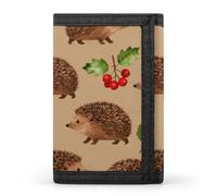 FekiLoot Hedgehog Berry Slim Wallet Trifold Wallet Credit Card Holder Wallets Stylish Money Clip for Men Women