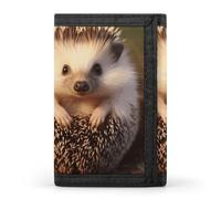 FekiLoot Hedgehog Trifold Wallet Slim Minimalist Front Pocket Men's Passcase Wallet Credit Card Holder