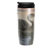 FekiLoot Hesperornis Diving for Fish Insulated Tumbler Reusable Plastic Iced Coffee Cup with Lid Double Walled Hot Coffee Travel Mug Gifts for Women Men BPA Free 12 Oz