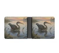 FekiLoot Hesperornis Diving for Fish Wallet for Men Slim Wallets for Men Small Wallets Woman Leather Card Holder Wallet