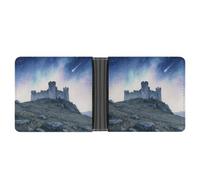 FekiLoot Hilltop Castle Wallet for Men Minimalist Small Bifold Wallet Card Holder for ID, Credit Cards, Cash, Commuters