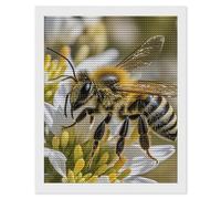 FekiLoot Honey Bee Diamond Painting Kits for Adults Full Drill Diamond Dots Art for Beginners DIY 5d Round Gem Diamond Pictures Art Kits Crafts Home Wall Decoration Gift 16"x20"