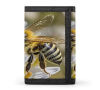 FekiLoot Honey Bee Men's Wallet Extra Capacity Trifold Wallet Thin & Stylish Trifold Card Holder with ID Window