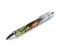 FekiLoot Horse Running in Field Ballpoint Pens Retractable Black Ink Ballpoint Pens 0.5mm Medium Point Smooth Writing Pattern Pen with Super Soft Grip Cute Work Supplies for Men Women 1 PCS