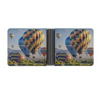FekiLoot Hot Air Balloons Wallet Slim PU Bifold Design Wallet with Multiple Card Slots Wallets Extra Capacity Pocket Wallets