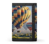 FekiLoot Hot Air Balloons Wallet Trifold Wallet for Men Slim Minimalist Front Pocket Stylish Cards Purse Extra Capacity Credit Card Holder Outdoor Sports Wallets