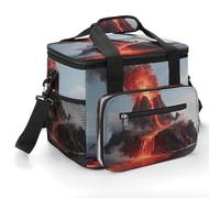FekiLoot Hot Volcanic Island Cooler Bag Small Portable Insulated,Beach Cooler Soft Large for Men Women Ice Chest Backpack for Beach, Camping, Travel, Picnic