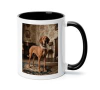 FekiLoot Hound Dog Coffee Mug 12oz Ceramic Coffee Cup with Handle Novelty Color Mugs Tea Cup for Home, Office & Cafe Use, Microwave & Dishwasher Safe