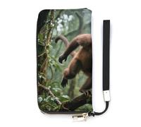 FekiLoot Howler Monkeys Zipper Wallet Women Men RFID Blocking Credit Card Wallet, Purse Wristlet Large Capacity