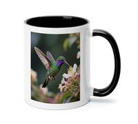 FekiLoot Hummingbird Coffee Mug 12oz Ceramic Coffee Cup with Handle Novelty Color Mugs Tea Cup for Home, Office & Cafe Use, Microwave & Dishwasher Safe