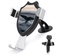 FekiLoot Humpback Whale Tail Ocean Car Phone Holder Mount Strongest Suction & Clip Cell Phone Mount for Dashboard Windshield Vent Fits 4-6" Phones (Straight Vent Only)