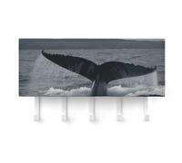 FekiLoot Humpback Whale Tail Ocean Key Holder for Wall Adhesive, No Drilling, Key Hooks with 5 Hooks Wall Mounted, Self Adhesive Keys Rack for Entryway, Hallway, Living Room, Kitchen, Office