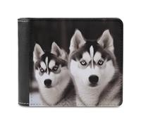 FekiLoot Husky Dog Wallet Fashionable Slim Leather Wallet with Multiple Card Slots And Hidden Compartments Wallets