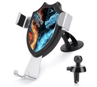 FekiLoot Ice and Fire Dragons Car Phone Holder Mount Strongest Suction & Clip Cell Phone Mount for Dashboard Windshield Vent Fits 4-6" Phones (Straight Vent Only)