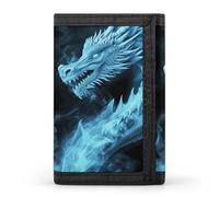 FekiLoot Ice And Fire Dragons Wallet for Men Slim Minimalist Trifold Wallet with ID Window And Credit Card Holder