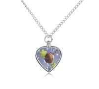 FekiLoot Ice Cream Holy Day Custom Ashes Necklace Personalized Pet Urn Hair Cremation Souvenir Necklace Memorial Keepsake Holder Pendant Heart Jewelry for Ashes Gift for Dog Loss