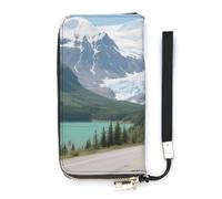 FekiLoot Icefield Highway Zipper Wallet Women Men RFID Blocking Credit Card Wallet, Purse Wristlet Large Capacity