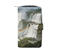 FekiLoot Iguazu Falls Rainforest Travel Wallet for Men & Women RFID Blocking Card Organizer Credit Card Holder Large Capacity