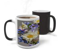 FekiLoot Image of Dragonfly in Wreath Mug Heat Sensitive Coffee Mugs Colour Changing Magical Coffee Tea Cup Funny Art Mug Sublimation Mugs Novelty Ceramic Cup for Women Men 11oz