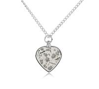 FekiLoot Ink Fluff Urn Necklace Heart, Cremation Jewelry with Funnel Kit Keepsake,Ashes Necklace for Dog Cat Love Women And Men