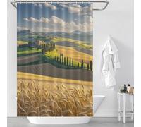 FekiLoot Italy Tuscan Shower Curtain Polyester Fabric Waterproof Bath Curtain with Grommet and Hooks Modern Decorative Shower Curtains Machine Washable for Home Bathroom 46.85x70.87Inch（119x180cm）