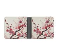 FekiLoot Japanese Spring Plum Floral Wallet for Men Minimalist Small Bifold Wallet Card Holder for ID, Credit Cards, Cash, Commuters