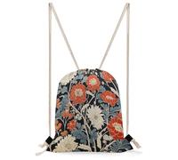 FekiLoot Japanese Style Flower Drawstring Backpack Gym Bag Lightweight Sport Gym Sackpack for Beach, Travel, Yoga, Swimming