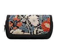 FekiLoot Japanese Style Flower Pencil Case Office Pencil Box Large Capacity Pencil Box Pouch Holder Double Zipper Pencil Case Use to Organize Desktop And Plan Space Home Office