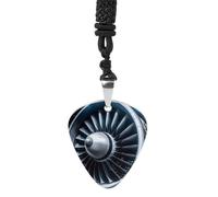 FekiLoot Jet Engine Guitar Pick Necklace for Women&Men Personalized Pendant Necklaces Exquisite Metal Necklaces Cool Guitar Pick Holder Necklace Unique Gifts for Adult