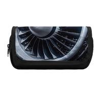 FekiLoot Jet Engine Pencil Case Portable Zipper Large Capacity Pencil Bag Handheld Multi Function Portable Pencil Pouch Organizer for Family Office Supplies