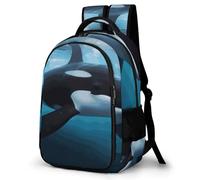 FekiLoot Killer Whale Backpack for Women Men Nurse Bag Front Pocket, Carry On Backpack for Weekender Business Hiking
