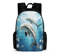 FekiLoot Kiss Dolphin Tale Backpack Daypack Travel Backpack