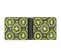 FekiLoot Kiwi Art Pattern Wallet Slim PU Bifold Design Wallet with Multiple Card Slots Wallets Extra Capacity Pocket Wallets