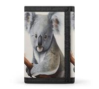 FekiLoot Koala And Butterfly Wallet Compact Blocking Trifold Wallets with Zipper Minimalist Purse Wallet Credit Card Holder