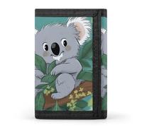 FekiLoot Koala Vine Cartoon Trifold Wallet Slim Minimalist Front Pocket Men's Passcase Wallet Credit Card Holder