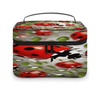 FekiLoot Ladybug Makeup Bag Organizer Portable Travel Toiletry Bag with Handle Fashion Large Capacity Cosmetic Bags Lightweight Waterproof Makeup Storage Bags for Women