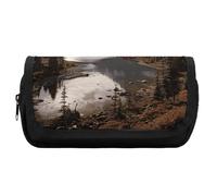 FekiLoot Landscape Pencil Case Office Pencil Box Large Capacity Pencil Box Pouch Holder Double Zipper Pencil Case Use to Organize Desktop And Plan Space Home Office