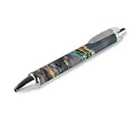 FekiLoot Leopard Little Gecko Ballpoint Pens Retractable Black Ink Ballpoint Pens 0.5mm Medium Point Smooth Writing Pattern Pen with Super Soft Grip Cute Work Supplies for Men Women 1 PCS