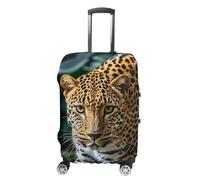 FekiLoot Leopard Print African Jungle Animals Travel Luggage Cover Anti-Scratch Suitcase Cover Elastic Luggage Protector Fits 19-28 Inch Case, white, M, Stylish