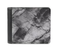 FekiLoot Light Black Marble PU Leather Wallet Bifold Wallet Front Pocket Wallets Fashion Purse Slim Billfold Credit Card Holder