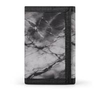 FekiLoot Light Black Marble Wallets Exquisite Trifold Wallet Front Pocket Wallet with Zipper Keychain Coin Purse Credit Card Holder for Adult