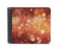 FekiLoot Light Orange PU Leather Wallet Bifold Wallet Front Pocket Wallets Fashion Purse Slim Billfold Credit Card Holder