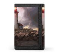 FekiLoot Lighthouse Wallet Slim Trifold Wallets with Multiple Card Slots Credit Card Holder Pocket Coin Purse