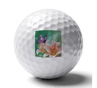 FekiLoot Lilies and Butterfly Practice Golf Ball for Putting Practice and Training,Golf Ball with Easy Control Soft Feel