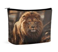 FekiLoot Lion Image Toiletry Bag Travel Cosmetic Bag with Zipper Personalized Makeup Pouch Makeup Pouch for Women for Use in Daily Life Travel Other Occasions